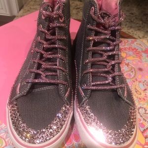 Girls bling Levi tennis shoes with rhinestones